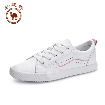 

Camel brand white shoes female Korean version of the fashion belt college wind low to help skateboarding W91226530 white powder 35 225 yards