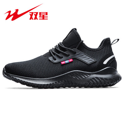 

Double star mens casual running shoes mens shoes 2019 spring new soft bottom comfortable sports shoes 982018 black 39