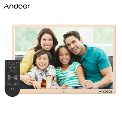 

Andoer 154inch LED Digital Photo Frame 1280 800 Resolution Support 1080P Video Random Play Aluminum Alloy with Remote Control