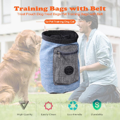 

Treat Pouch Dog Treat Bags Pet Training Bags with Belt Waterproof for Pet Training Dog Cat Food Toy