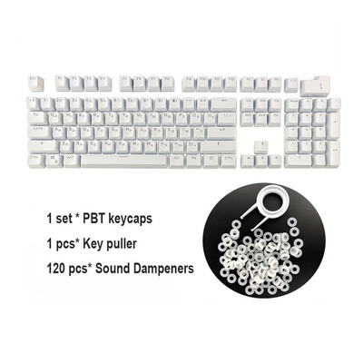 

Russian Keycaps for Mechanical Keyboard Compatible with MX Switches DIY Replacement Transparent Support Led Lighting Keycaps