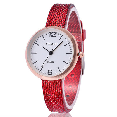 

Quartz Watch Women PU Leather Strap Wrist Watch Casual Female Clock