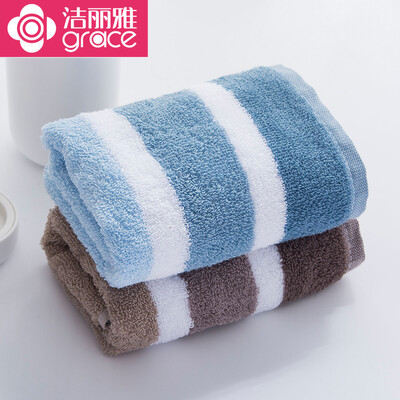 

Grace towel home textile 2 cotton strong absorbent comfort towel 6231cm blue brown 68g