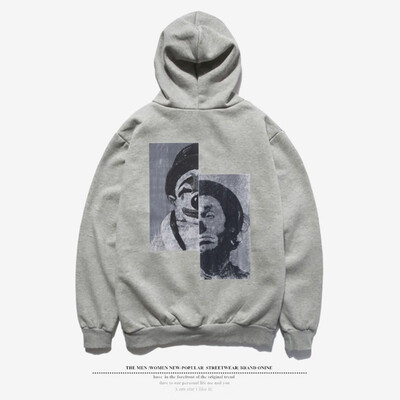 

Autumn Chinese Print Hoodies Sweatshirts Casual Hooded Pullover Cotton Hoodie shirts Coat Unisex Streetwear