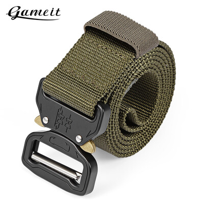 

Gameit Tactical Belt Military Webbing Rigger Web Strap with Quick Release Buckle