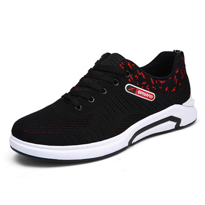 

New autumn new sports shoes mens breathable mesh retro casual shoes new blue red