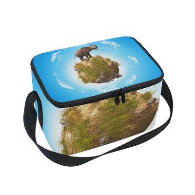 

ALAZA Lunch Box Insulated Lunch Bag Large Cooler Tote Bag Elephant In The Sky for Men Women Girls Boys