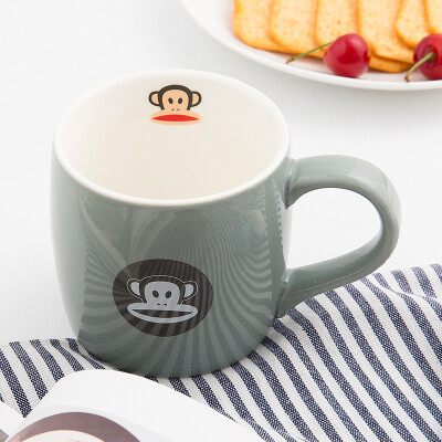 

Mouth monkey Paul Frank ceramic cup mug cup milk cup office literary cute couple cup coffee cup breakfast cup 400ml ink color PFD029