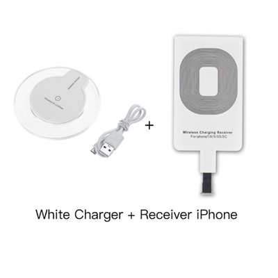 

Wireless Charger & Receiver For ALL PHONES iPhoneX Samsung Xiaomi Ultra-Thin Mobile Phone Qi Fast Charge Wireless Charging Base