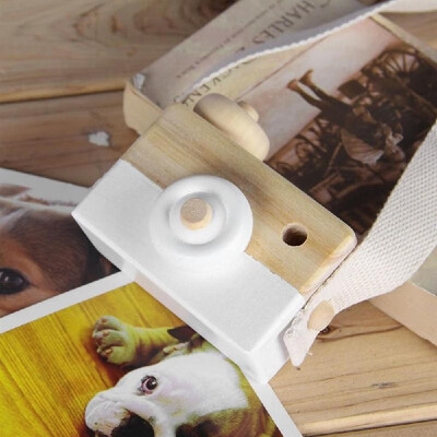 

Cute Wooden Toy Camera Kids Girls Boys Creative Neck Camera Photo Props