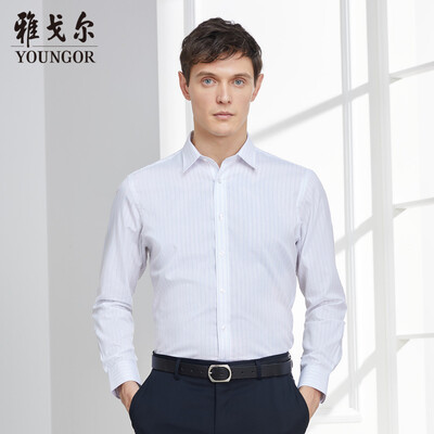 

Youngor shirt mens 2019 spring youth mens casual dress shirt YLDP10264IJA blue 39