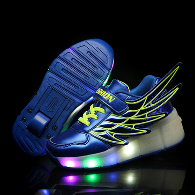 

kids light up shoes with wing led slippers Led shoes infant for children boy&girl luminous sneakers Glowing