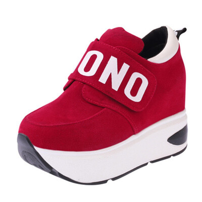 

Fashion Platform Thick-Soled Heighten Shoes Woman Velcro Casual Shoes