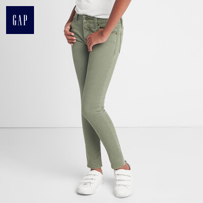 

GAP flagship store childrens clothing girls comfortable stretch olive sanding tight pants 16121 Army Green 5