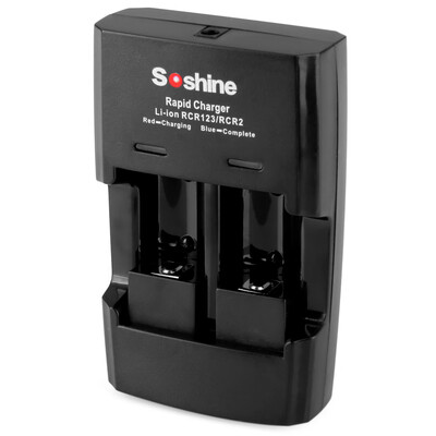 

Soshine S5 2-Slot 16340 15266 Battery Charger with EU Adapter - 100- 240V
