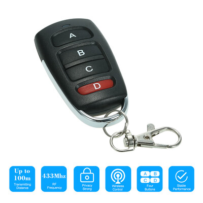 

433MHz 4 Buttons Touch Switch Copying Transmitter Cloning Duplicator Garage Opener Electric Garage Door Remote Control Key Fob