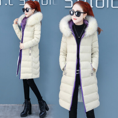 

Winter down jacket thin jacket slim coat womens long section 90272