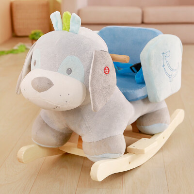 

Blue Castle BLUE CASTLE Childrens dual-use rocking horse horse music puppy rocking horse rocking chair children birthday birthday New Year gift