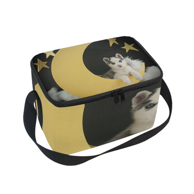 

ALAZA Lunch Box Insulated Lunch Bag Large Cooler Dog In The Moon Tote Bag