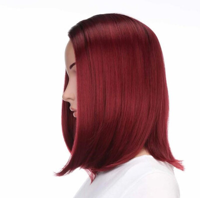 

European&American fashion wig black lady BOBO head gradient middle short straight hair