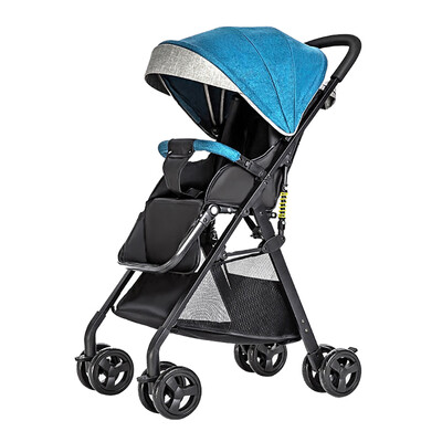 

Baby Stroller High View Pram One Step Fold Lightweight Convertible Baby Carriage with Multi-Positon Reclining Seat Extended Canopy