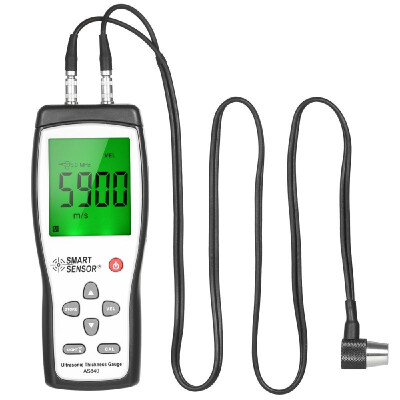 

SMART SENSOR Professional Ultrasonic Thickness Gauge Handheld LCD Digital Thickness Tester Depth Meter Range 12～225mm High Accura