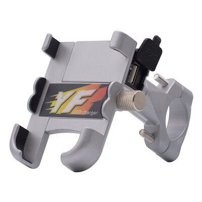 

Chargeable Metal Universal Motorcycle Phone Holder Stand Support Rearview GPS Bike Holder Rearview Mirror Soporte Celular Moto