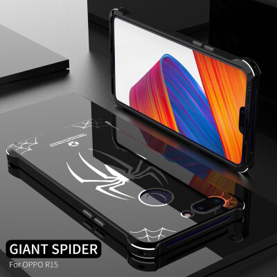 

Original Brand R-JUST Case For OPPO R15 Luxury Spider Aluminum Metal Bumper Mirror Acrylic Back Cover For OPPO R15 Dream Case