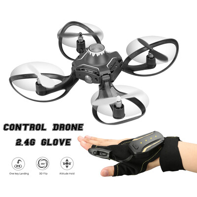 

24G Glove Control Interactive Mini Drone w Alitude Hold Gesture Control RC Quadcopter for Beginners