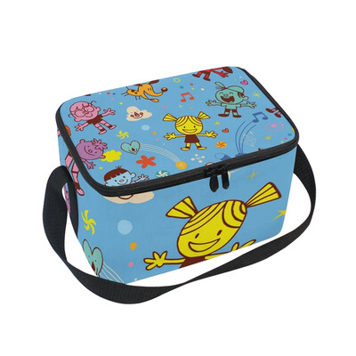

ALAZA Lunch Box Insulated Lunch Bag Large Cooler Playful Kids Pets Friends Tote Bag