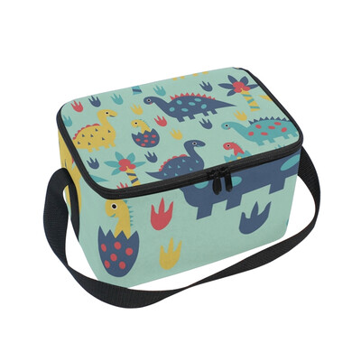 

ALAZA Insulated Lunch Box Dinosaur Worlds Lunch Bag for Men Women Portable Tote Bag Cooler Bag