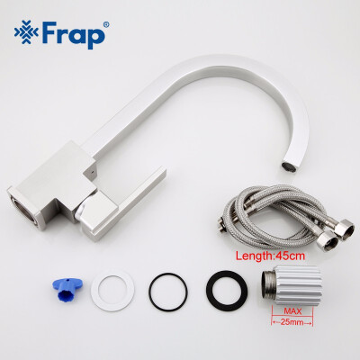 

FRAP New Arrival Frap Hot&Cold Water Kitchen Faucet Space Aluminum Brushed Swivel Crane 360 degree rotation F4052-5