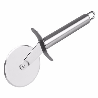 

Stainless Steel Pizza Cutter Round Wheel Roller Cake Knife With Finger Protection Kitchen Baking Tools