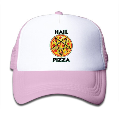 

Hail Pizza Snapback Hat Adjustable Back Mesh Cap For Child