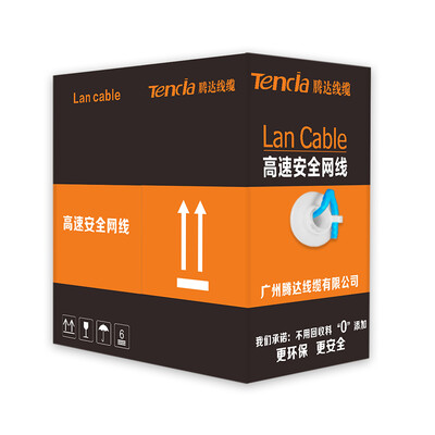

Tencia TC Guangzhou Tenda cable original six types of cable Engineering unshielded pure oxygen-free copper high-speed cable 305 meters box blue TC-6305