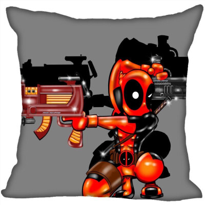 

Deadpool Pillow Cover Bedroom Home Office Decorative Pillowcase Square Zipper Pillow Cases Satin Fabric No Fade