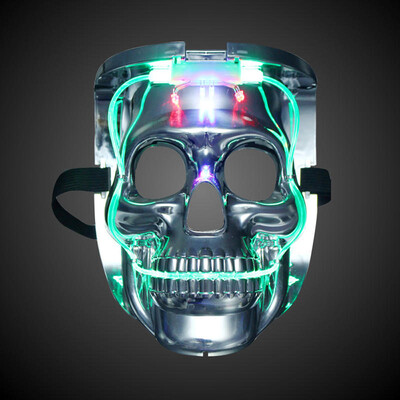 

Glowing Grimace Skull Flash Mask Festival Halloween Performance Party Cosplay Cold Light Strip Single Layer Masks