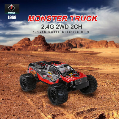 

WLtoys L969 24G 112 Scale RC Buggy Truck 2WD 2CH 40KMH Cross Country Racing Car High Speed Radio Control RTR