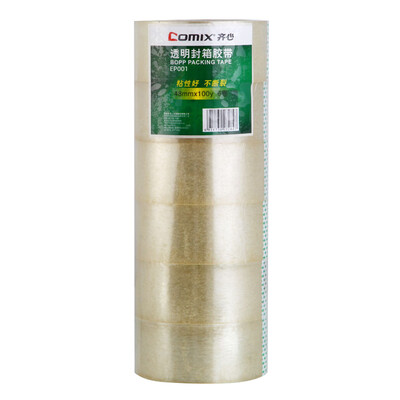 

Coix 6 Package 48mm100y 914 meters transparent sealing wide tape packaging tape office stationery EP001