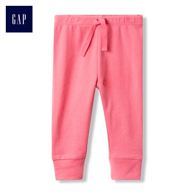 

GAP flagship store newborn simple style elastic waist cotton casual trousers 231517 Rouge pink 3-6M