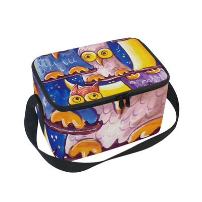 

ALAZA Lunch Box Insulated Cute Owl Lunch Bag Large Cooler Tote Bag for Men Women
