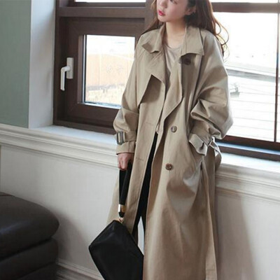 

Langyue womens 2019 spring new windbreaker female Korean casual fashion thin coat LWFY191195 khaki L