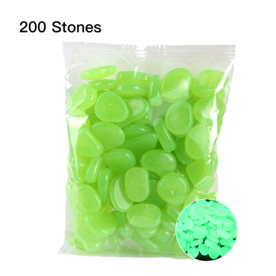 

200pcsBag Luminous Pebbles Glow in the Dark Stones Home Fish Tank Outdoor Decor Garden Walkway