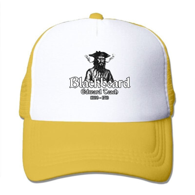 

Blackbeard Edward Teach Pirate Summer Sun Protection Mesh Cap Baseball Hat Cap Adjustable