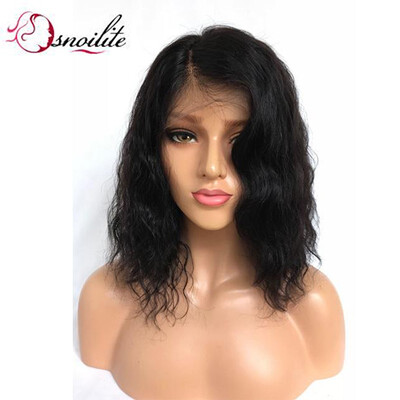 

Brazilian Virgin Human Hair Full Lace Wigs Glueless Short Bob Human Hair Wigs Wavy With Baby Hair For Black Women Lace Wigs