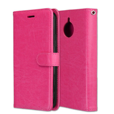 

MOONCASE Motorola Moto E4 Plus 3 Card Photo Frame Leather Case - Rose Red
