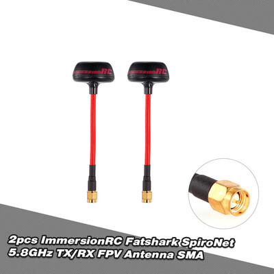 

2pcs Fatshark ImmersionRC SpiroNet 58GHz TXRX RHCP FPV Antenna SMA for QAV250 RC FPV Racing Drone Goggles