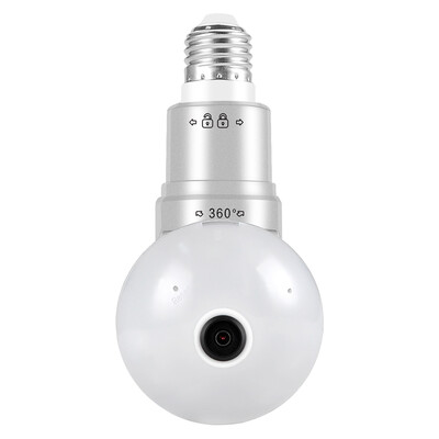 

360°Bulb Camera Security Mini Wireless E27 Lamp Cameras Fisheye Panoramic Bulb HD 960P 13 Million Pixels WIFI Network Mobile Phon