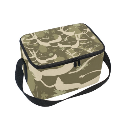 

ALAZA Lunch Box Insulated Funny Childish Camouflage Lunch Bag Large Cooler Tote Bagfor Men Women