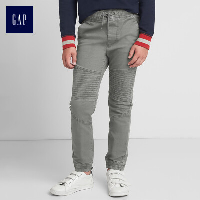 

GAP flagship store boy comfortable twill elastic waist motorcycle sports pants 843796 shark fin gray L